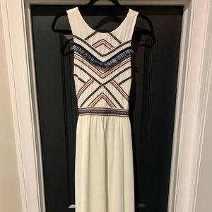 White Maxi Stitched Dress